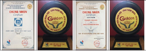 Công ty CP Mai Động đoạt giải Top 50 Nhãn hiệu hàng đầu Việt Nam và Top 50 Sản phẩm Vàng Việt Nam